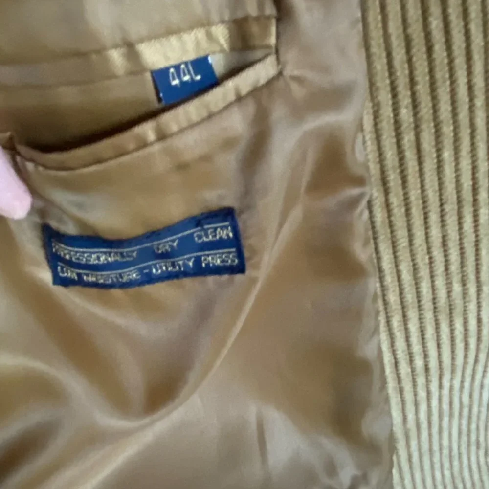 Barrington Brown Cotton Corduroy 3 Button Sport Coat Jacket 44L